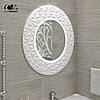Сучасне кругле настінне дзеркало у ванну з led-підсвіткою в срібній рамі Vatican K2, фото 4