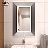 Прямокутне настінне дзеркало у ванну з led-підсвіткою в білій рамі Alanno P2, фото 5