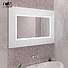 Прямокутне настінне дзеркало у ванну з led-підсвіткою в черій рамі Alanno P2, фото 7