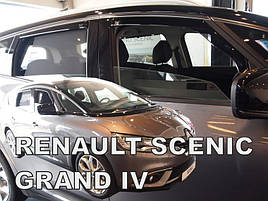 Дефлектори вікон (вітровики) Renault Grand Scenic IV 2016+ 5D (вставні, 4 шт.) (HEKO)