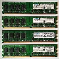 8GB 4*2GB DDR2 RAM PC2 8500U 1066МГц Crucial Оперативна пам'ять