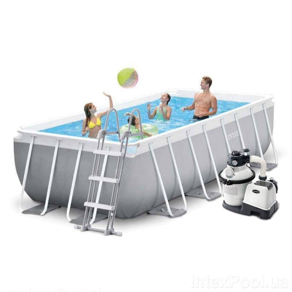 Каркасний басейн Bestway 56442-6, 404 х 201 х 100 см (4 500 л/год, дозатор, сходи, тент, підстилка), фото 1