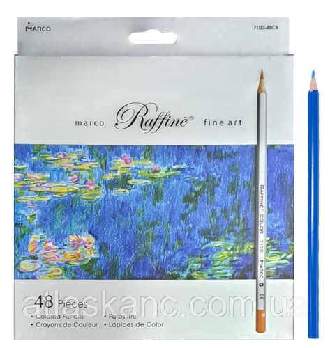 Олівці кольорові Marco Raffine 48 кольорів шестигранні 7100-48СВ, фото 1