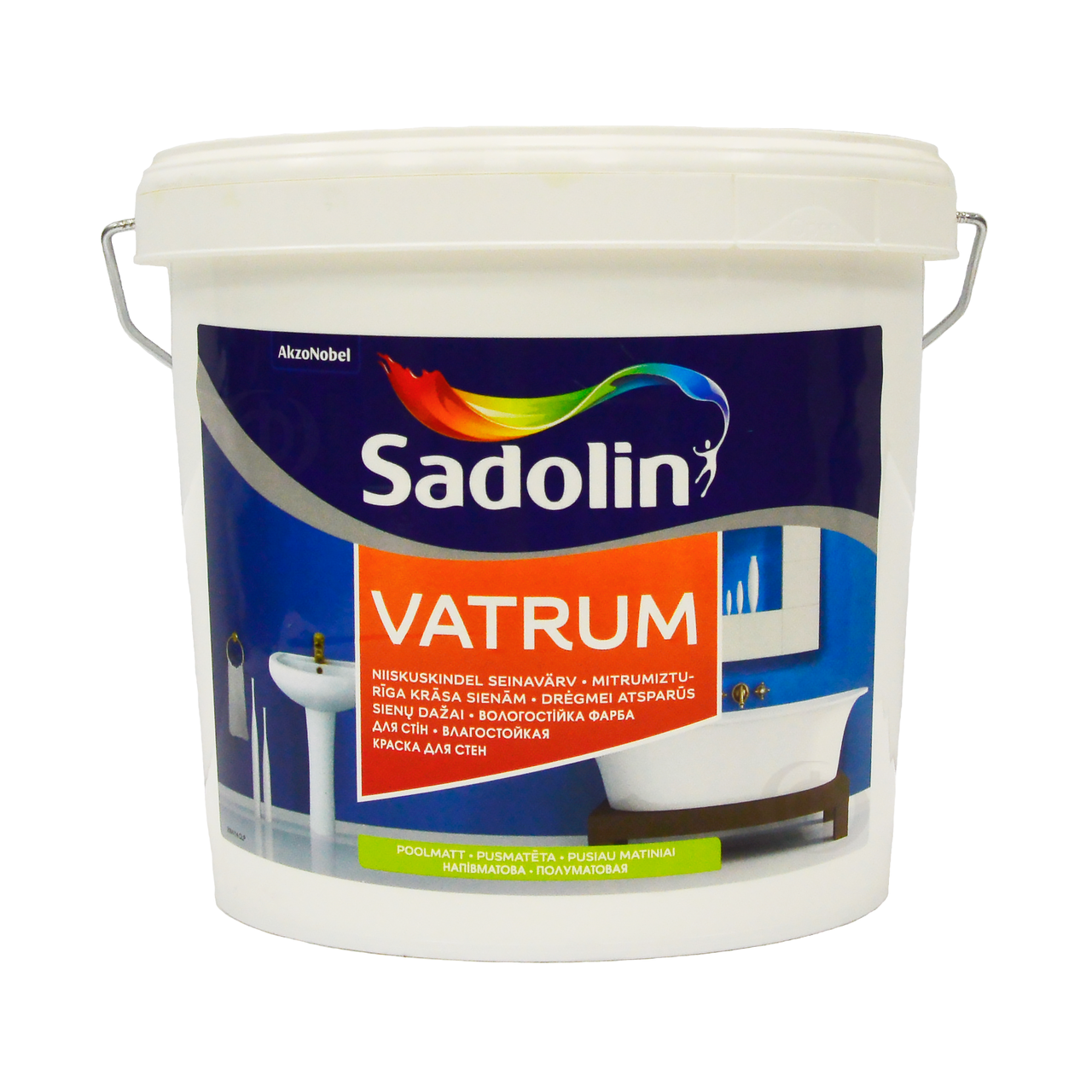 Акриловая краска Sadolin Vatrum влагостойкая, 5л, белая (Садолин Ватрум) - фото 1 - id-p68764186