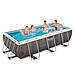 Каркасний басейн Bestway 56721-6, 404 х 201 х 100 см (насос 4 500 л/год, дозатор, сходи, тент, підстилка), фото 2