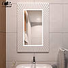 Прямокутне настінне в чорній рамі дзеркало для ванної з підсвіткою в стилі лофт Donato P2, фото 10