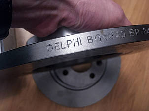 DELPHI BG4045 — передні гальмівні диски (D=259*12 мм) на Рено Логан 2, Сандеро 2, Степвей 2, фото 3