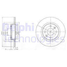 DELPHI BG4045 — передні гальмівні диски (D=259*12 мм) на Рено Логан 2, Сандеро 2, Степвей 2, фото 5