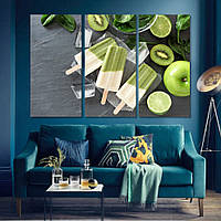 Модульна картина IDEAPRINT "Лаймовое морозиво". Натюрморт 3, 90, 60