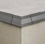 Крапельник накладка з'єднувач для профілю відкритого балкона та тераси закінчення для плитки коричнево-сірий, фото 2