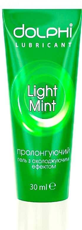 Гель-змазка Dolphi LONG LOVE Light Mint для продовження задоволення - 30 мл