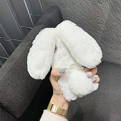 Чохол накладка для Apple iPhone 6, 6S Alitek Зайчик Білий Плюш