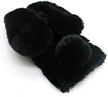 Чохол/ Панель Alitek для Apple iPhone Айфон X/Xs Чорний зайчик (плюш), фото 4