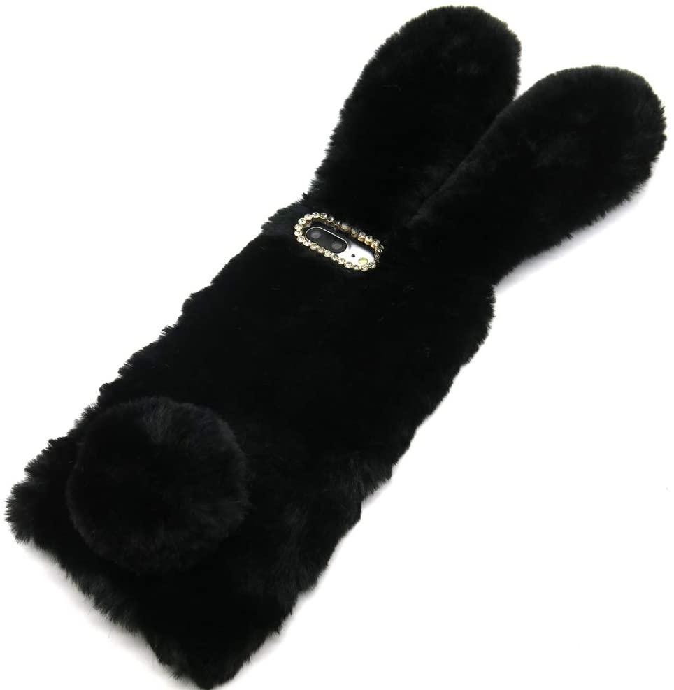 Чохол/ Панель Alitek для Apple iPhone Айфон X/Xs Чорний зайчик (плюш)