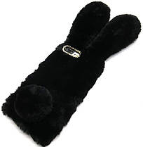 Чохол/ Панель Alitek для Apple iPhone Айфон 11 Чорний зайчик (плюш), фото 2