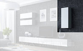 Вітрина VIGO 90 суцільна сірий/білий (модульні меблі) (CAMA)