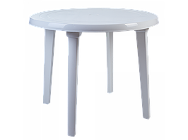 Стіл круглий пластиковий 90*72см білий Алеана