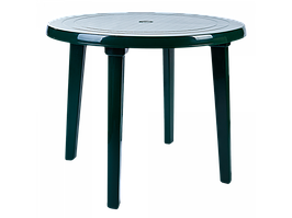 Стіл круглий пластиковий 90*72см зелений Алеана