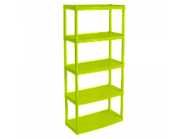 Стелаж універсальний пластиковий на 5 секцій 82*37*180см оливковий Алеана
