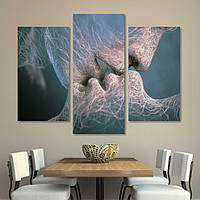 Модульна картина IDEAPRINT "Поцілунок" Адам Мартинакис 3, 70, 60