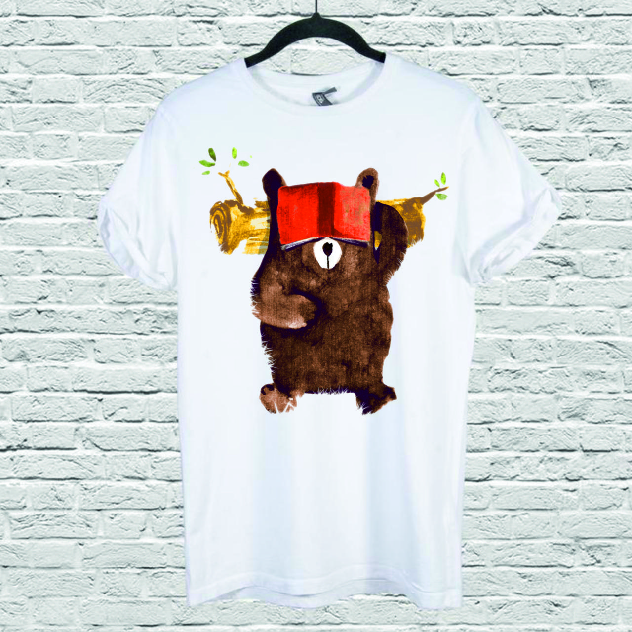 Футболка YOUstyle Sleeping Bear 0082 XL White