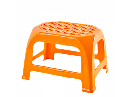 Табурет пластиковий "Кроха" 31*24*20см світло-помаранчевий Алеана