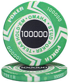 Керамічна фішка "Poker Style" номінал 100000