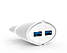 Мережевий зарядний пристрій LDNIO A2271 2USB/2.1A + кабель microUSB білий, фото 3