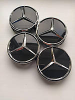 Колпачки Заглушки на литые диски Mercedes-Benz Мерседес 75/70/15 мм. A2204000125 Глянец Комплект