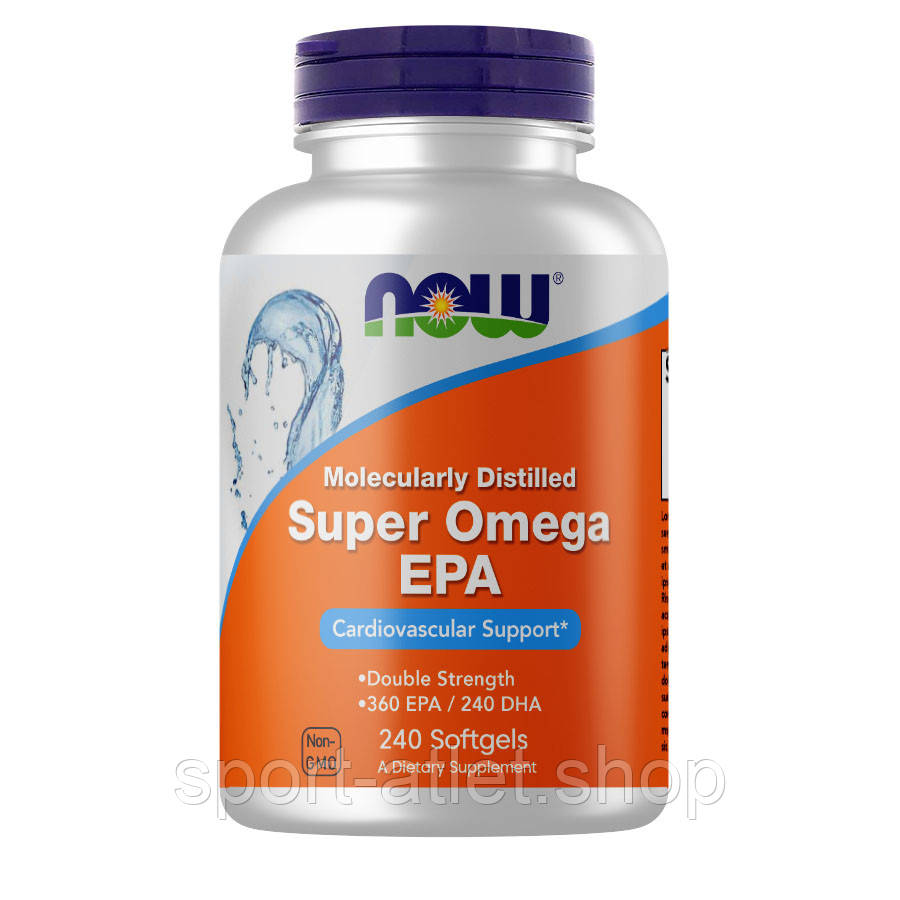Жирні кислоти NOW Super Omega-3 EPA, 240 капсул