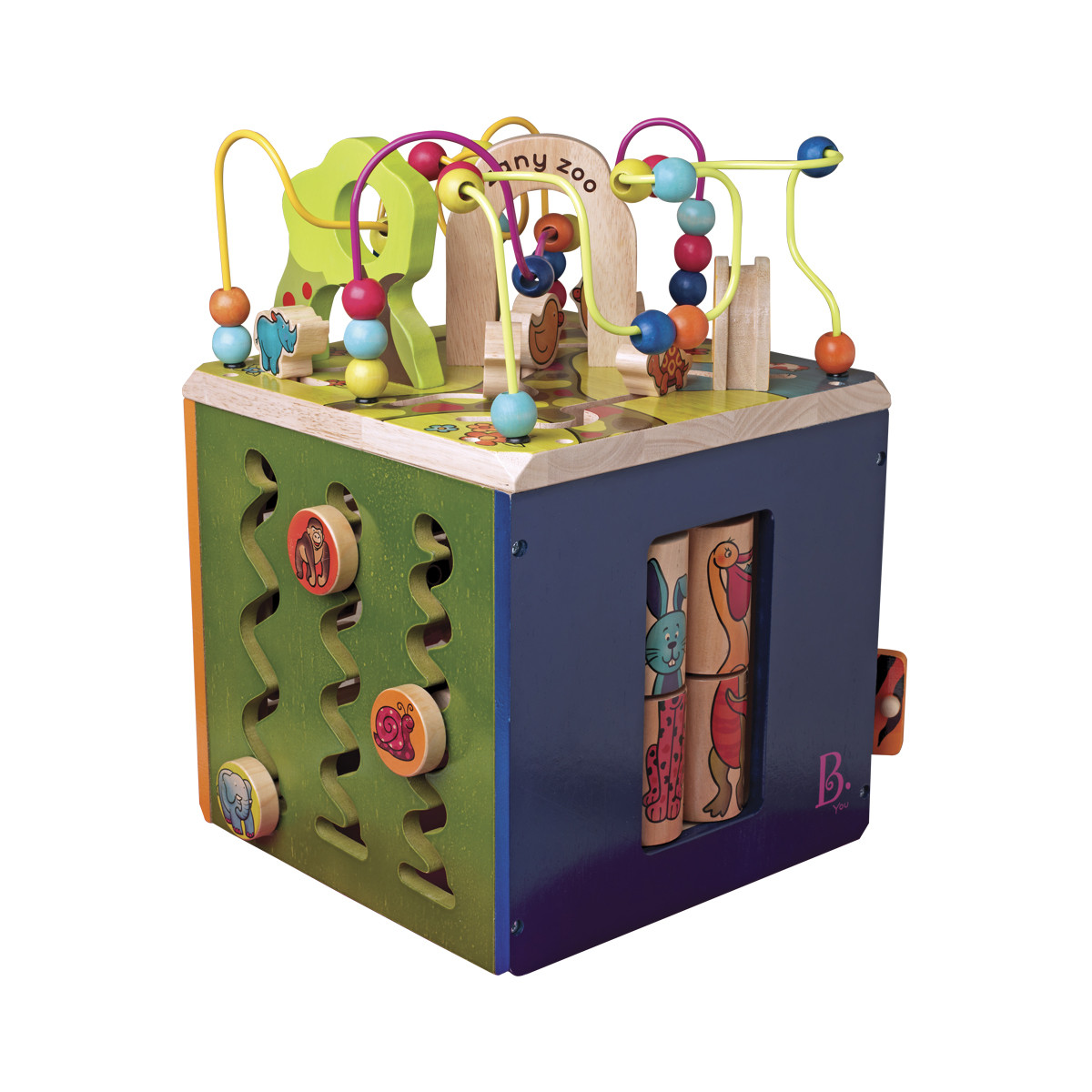 Zany zoo store wooden cube