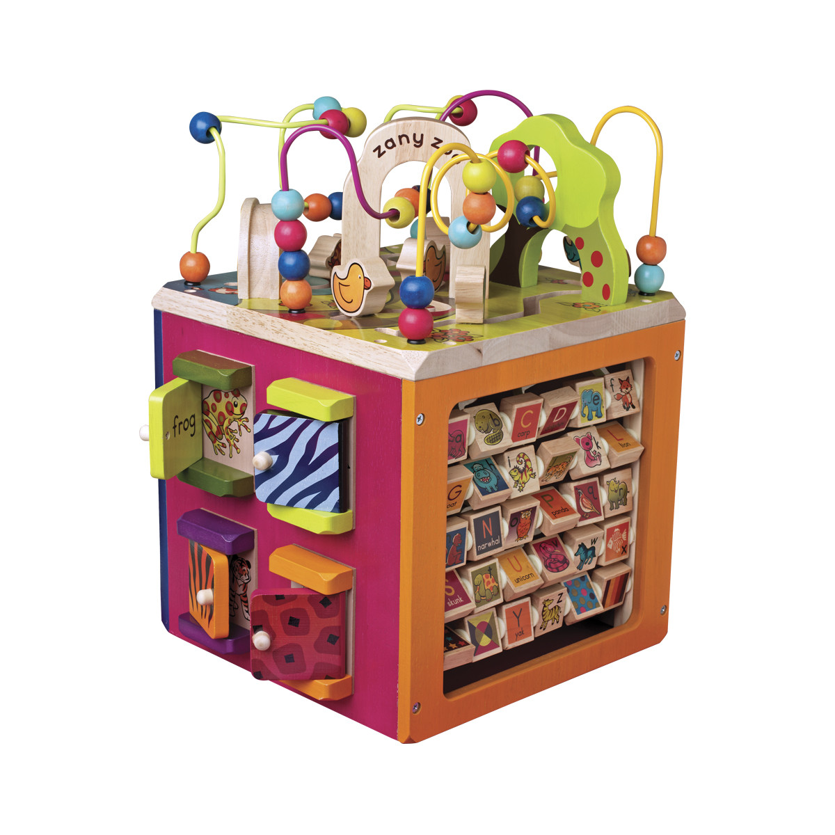 Zany zoo store wooden cube