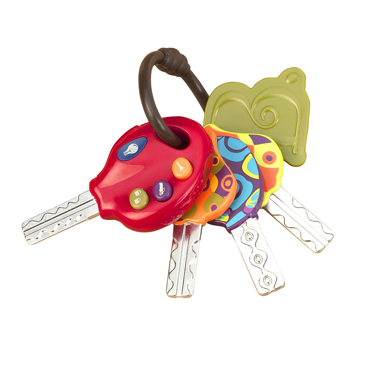 Розвиваюча Іграшка – Супер-Ключики Battat LucKeys – 4 Textured Toy Keys for Babies & Toddlers