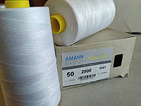 Нитки AMANN Mercifil 100% Cotton №50 5000м (2000) белый