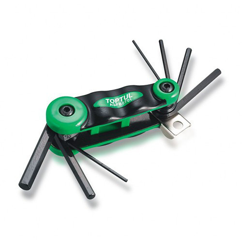 Ключі Г-подібні HEX набір складаний TOPTUL AGFB0701, фото 1