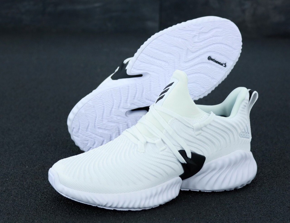Чоловічі кросівки Adidas Alphabounce Instinct White, чоловічі кросівки адідас альфабаунс інстинкт білі