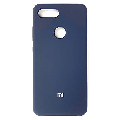 Silicone Case Premium на Xiaomi Mi 8 Lite Dark Blue, фото 1
