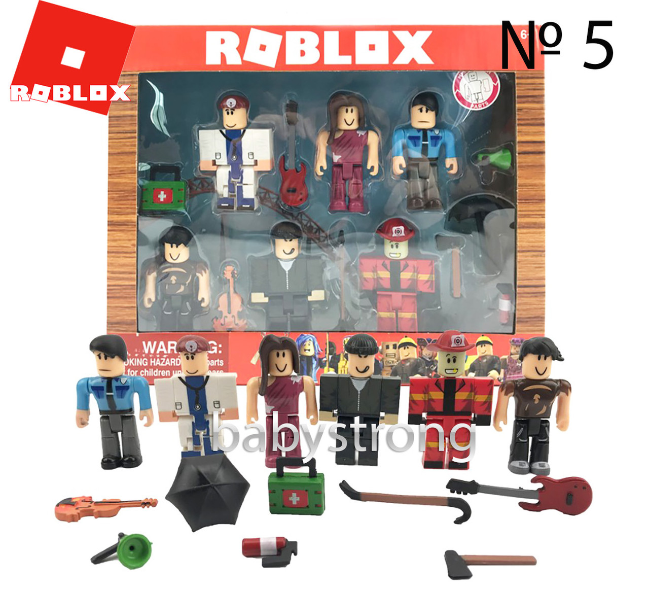 Ігровий набір Роблокс — Roblox Професії 6 героїв + 8 аксесуарів Фігурка — Констуктор