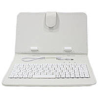 Обложка-чехол Lesko для планшета 7 дюймов с клавиатурой microUSB White (243-9518) [210-HBR]