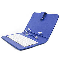 Обложка-чехол Lesko для планшета 7 дюймов с клавиатурой microUSB Blue (243-9520) [216-HBR]