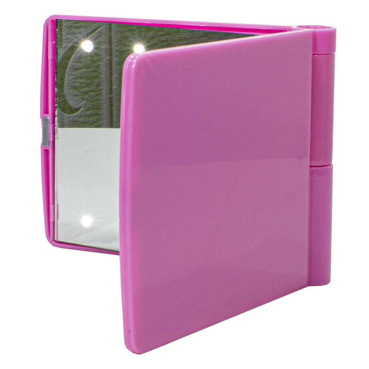 Зеркало складное Travel Mirror с LED подсведкой для макияжа Pink (3377-9876) - фото 3 - id-p1161753855