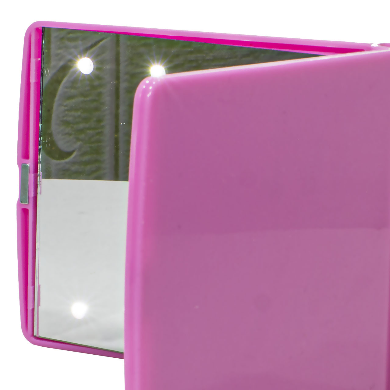 Зеркало складное Travel Mirror с LED подсведкой для макияжа Pink (3377-9876) - фото 6 - id-p1161753855