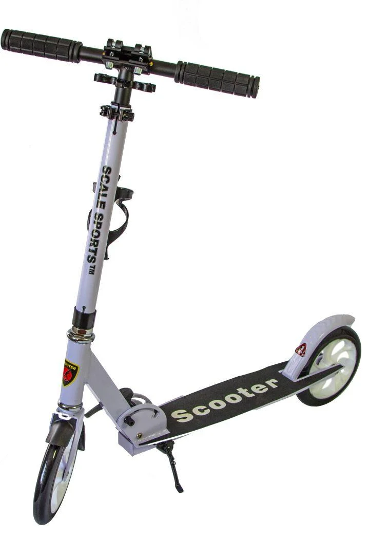 Самокат Двухколесный, Белый, Складной для Детей и Взрослых — Купить ...