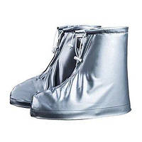 Водонепроницаемые резиновые бахилы Lesko SB-101 размер XXL на обувь от дождя Серые (3723-12171) [673-HBR]