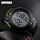 Skmei 1068 мужские спортивные часы черные с зелеными вставками - фото 3 - id-p1161782956