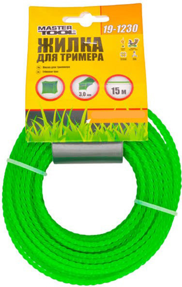 Лісочка для тріммера Mastertool 3 мм 15 м "крученный квадрат" (19-1230 ), фото 1
