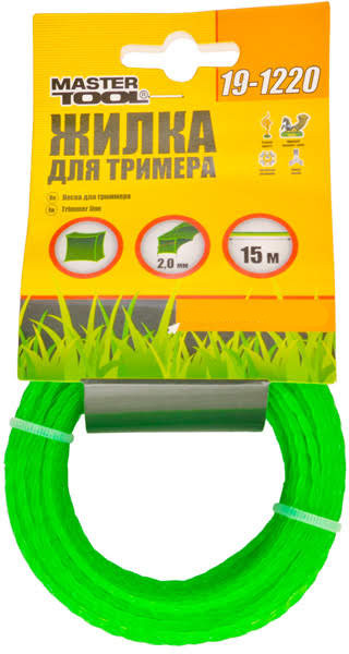 Лісочка для тріммера Mastertool 2 мм 15 м "крученный квадрат" (19-1220 )