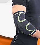 Налокотник спортивний AOLIKES еластичний фіксатор суглоба світло зелений L 01240, фото 2