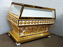 Різьблена гробниця для храму різьблення з позолотою 130х65см