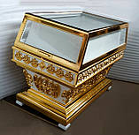 Різьблена гробниця для храму різьблення з позолотою 130х65см, фото 2